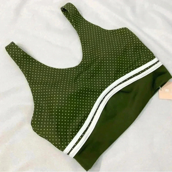 🆕WILO Contour Polka Dot Striped Padded Sports Bra/Top L🆕 - Picture 4 of 10
